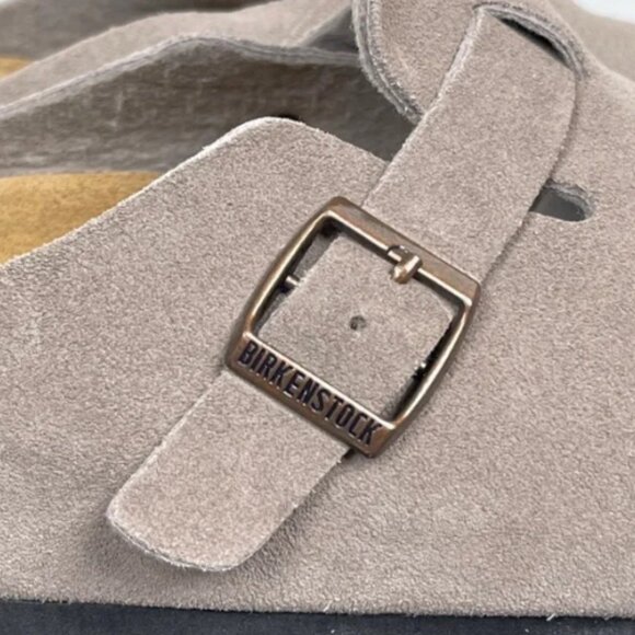 NWT Birkenstock Boston taupe suede mule clogs - Picture 5 of 8